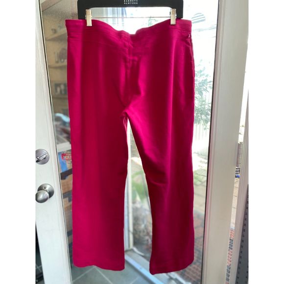 Lauren Ralph Lauren 100% Cotton Hot Fuchsia Pink Straight Leg Sweatpants SZ XL - Picture 5 of 5